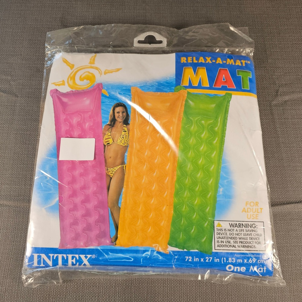 Intex Relax-A-Mat Inflatable Pool Float Mat Yellow 59718EP 72x27 Inch NEW